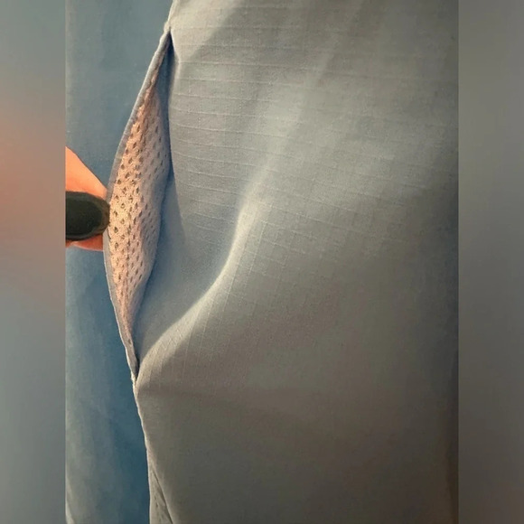 L.L. Bean insect shield blue short sleeve button down shirt - Picture 3 of 8